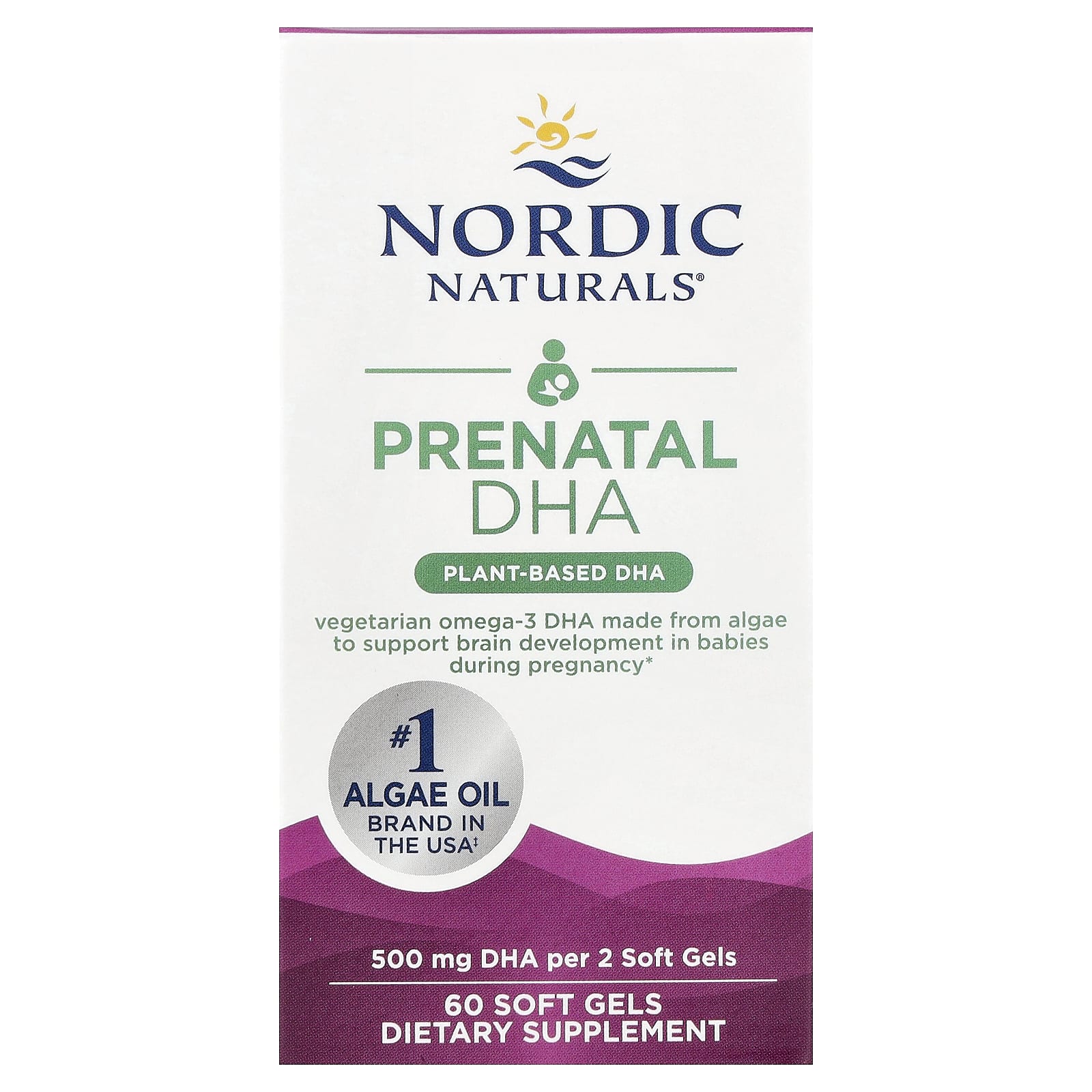 DHA для беременных Nordic Naturals, 250 мг, 60 софтгелей — фото 2