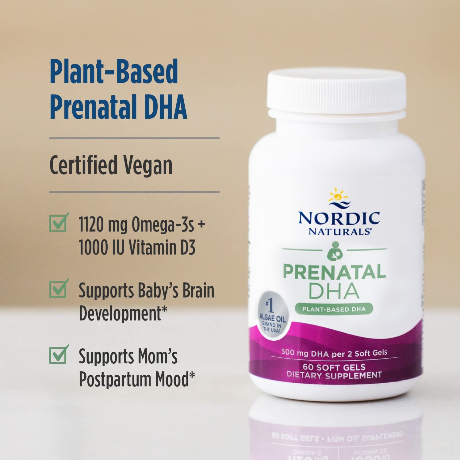 DHA для беременных Nordic Naturals, 250 мг, 60 софтгелей — фото 4