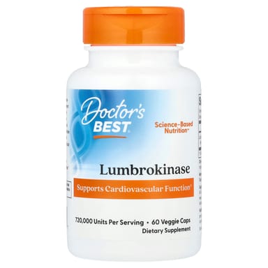 Лумброкиназа Doctor's Best, 20 мг, 60 растительных капсул