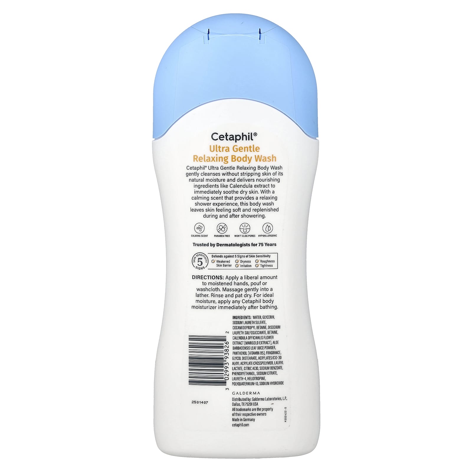 Гель для душа Cetaphil Ultra Gentle Light Scent, 500 мл — фото 2