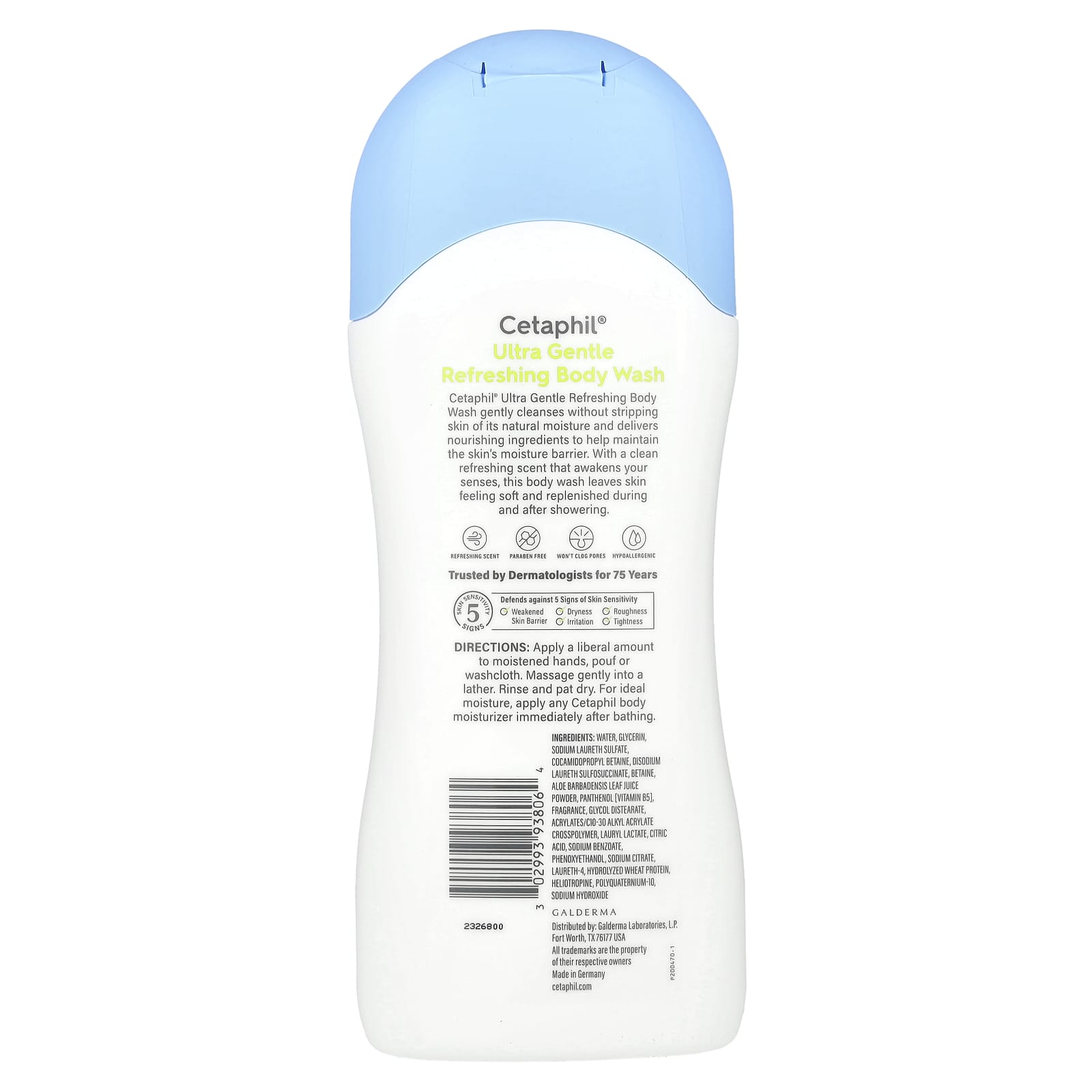Гель для душа Cetaphil Ultra Gentle Refreshing Refreshing Scent, 500 мл — фото 2