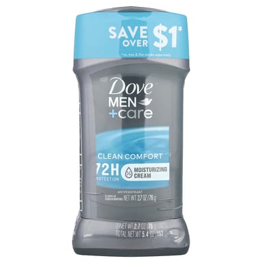 Антиперспирант Dove Men+Care Deodorant Clean Comfort 2 Pack, 76 г