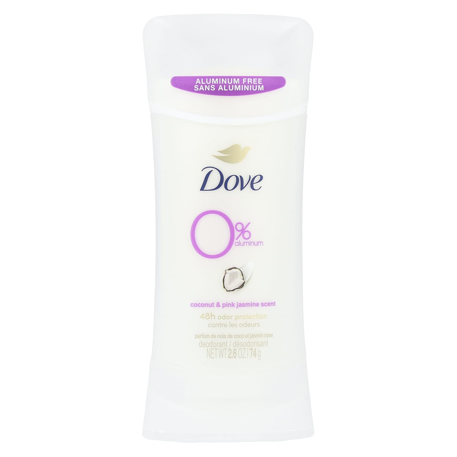 Дезодорант Dove Aluminum Free Coconut & Pink Jasmine, 74 г