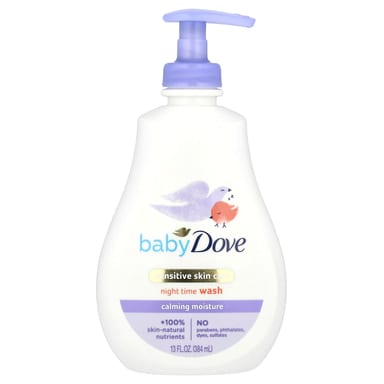 Детское средство для мытья Dove Baby Sensitive Skin Care Night Time Calming Moisture, 384 мл