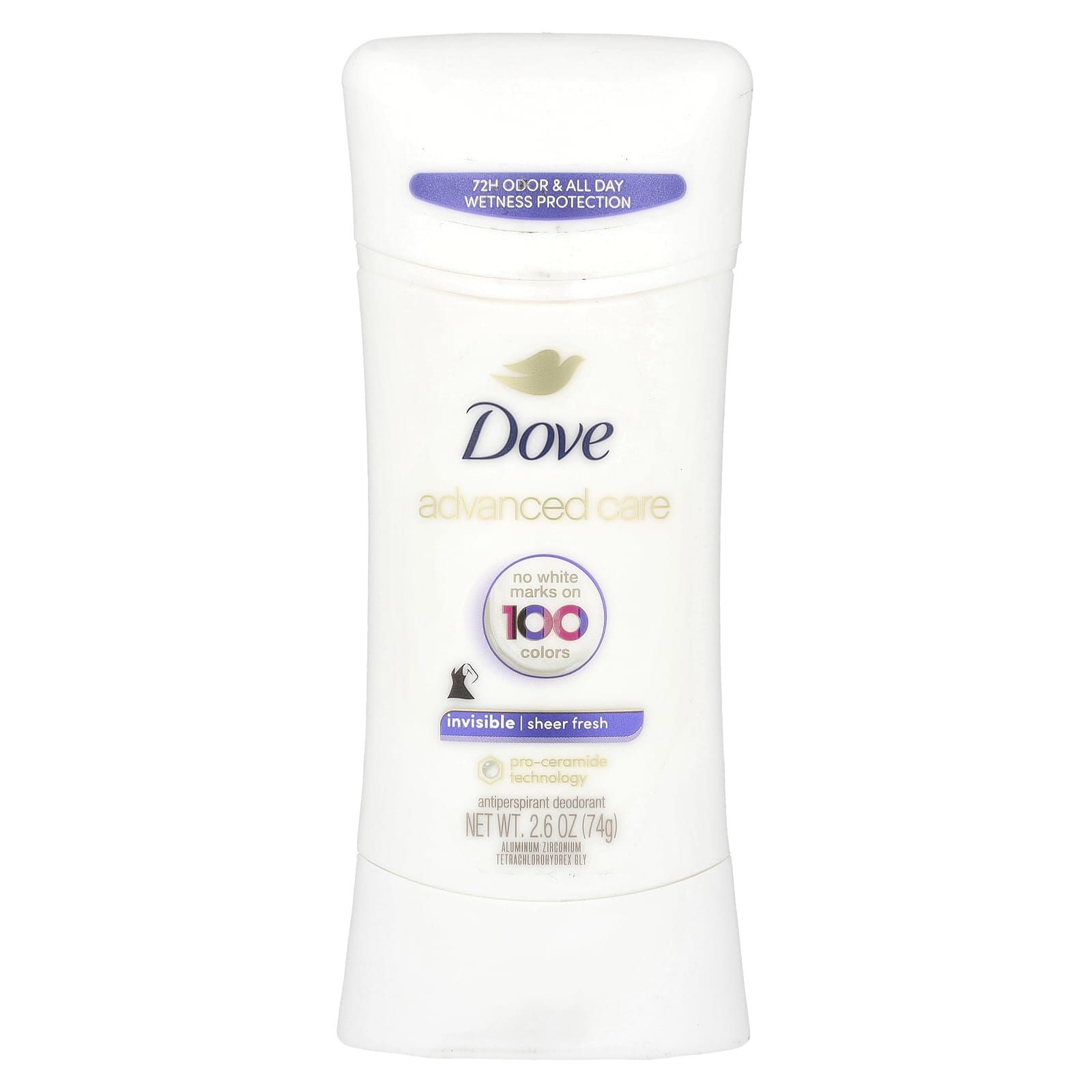 Антиперспирант Dove Advanced Care Deodorant Sheer Fresh, оттенок Invisible, 74 г
