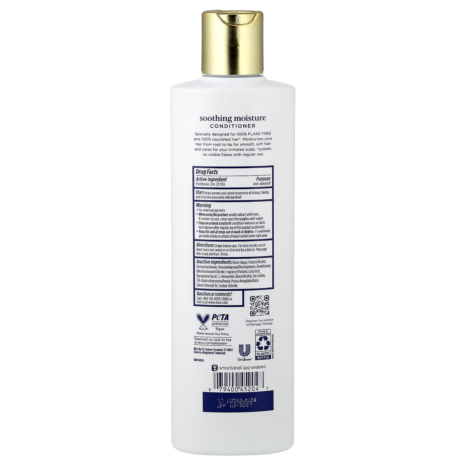 Кондиционер Dove Anti-Dandruff Soothing Moisture, 355 мл — фото 2