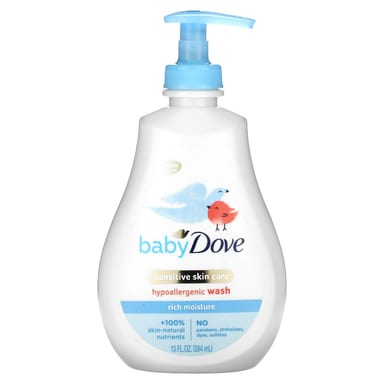 Детское средство для мытья Dove Baby Hypoallergenic Rich Moisture, 384 мл