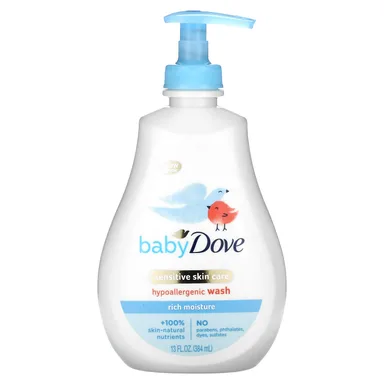 Фото товара: Детское средство для мытья Dove Baby Hypoallergenic Rich Moisture, 384 мл