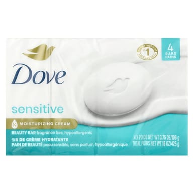 Косметическое мыло Dove Sensitive Skin, 106 г, 4 шт.