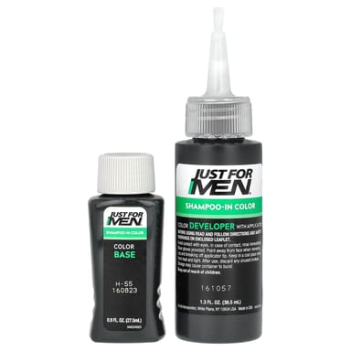 Набор для окрашивания волос Just for Men Shampoo-In-Color Real Black H-55, набор для одного применения