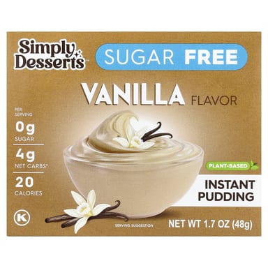 Растительный быстрорастворимый пудинг Simply Desserts Instant Pudding, оттенок Vanilla, 48 г