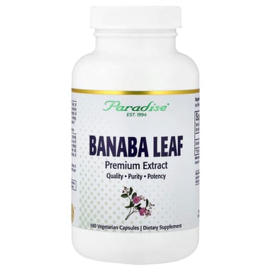 Банаба (лист) Paradise Herbs, 250 мг, 180 растительных капсул