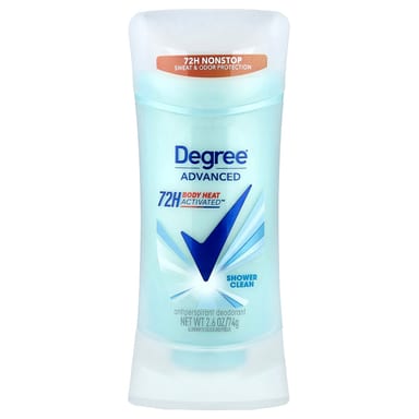 Антиперспирант Degree 72H Body Heat Activated™ Deodorant Shower Clean, оттенок Advanced, 74 г