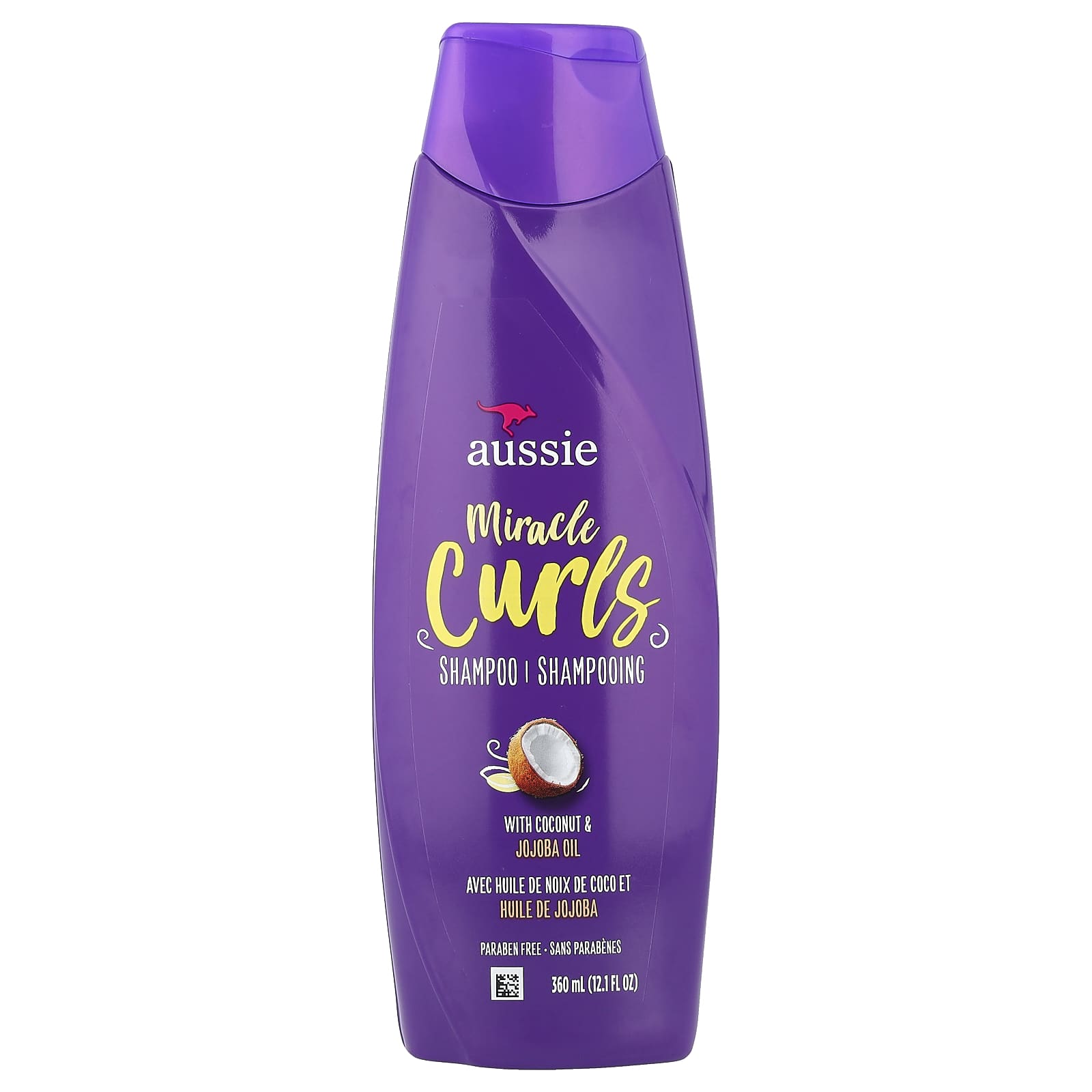 Масло жожоба Aussie Miracle Curls, вкус Shampoo With Coconut & Jojoba Oil, 360 мл