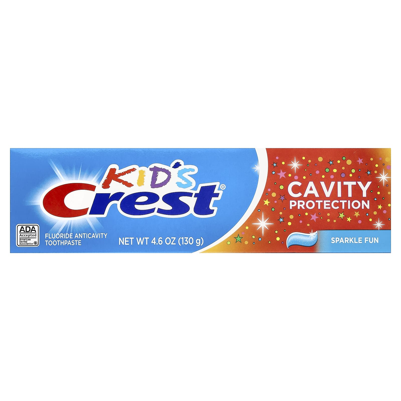 Детская зубная паста Crest Cavity Protection Fluoride Anticavity Sparkle Fun, 130 г — фото 2
