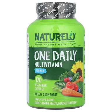 Фото товара: Мультивитамины NATURELO One Daily For Men, 120 растительных капсул
