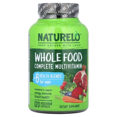 Мультивитамины NATURELO Whole Food Complete For Men, 120 растительных капсул