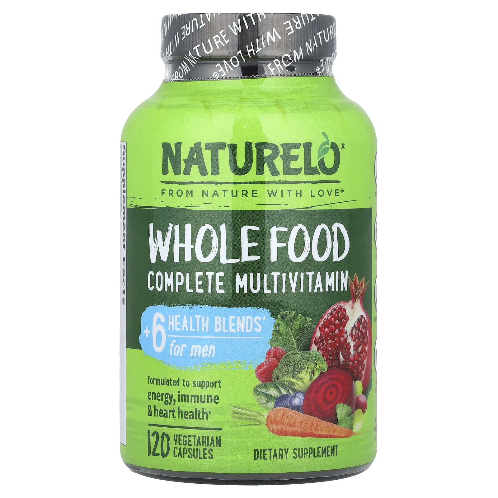 Мультивитамины NATURELO Whole Food Complete For Men, 120 растительных капсул