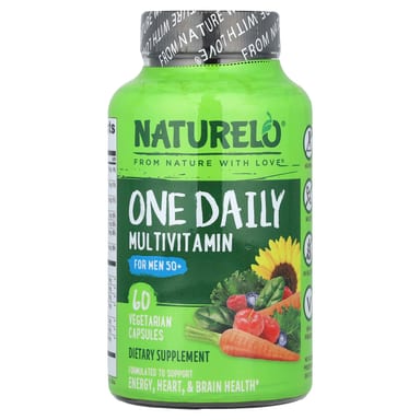 Мультивитамины NATURELO One Daily For Men 50+, 60 растительных капсул