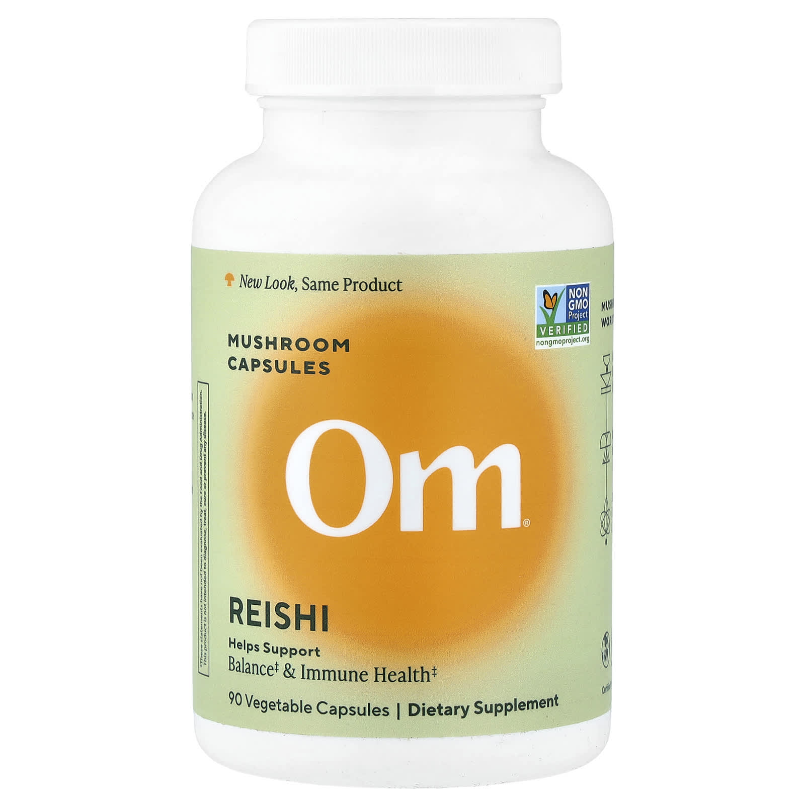 Рейши Om Mushrooms Mushroom Capsules, 666 мг, 90 растительных капсул