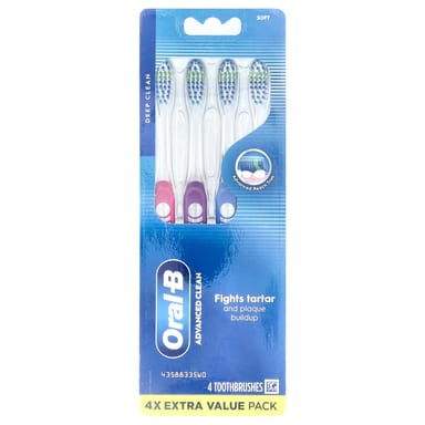 Зубная щётка Oral-B Advanced Clean . Soft, набор из 4 шт.