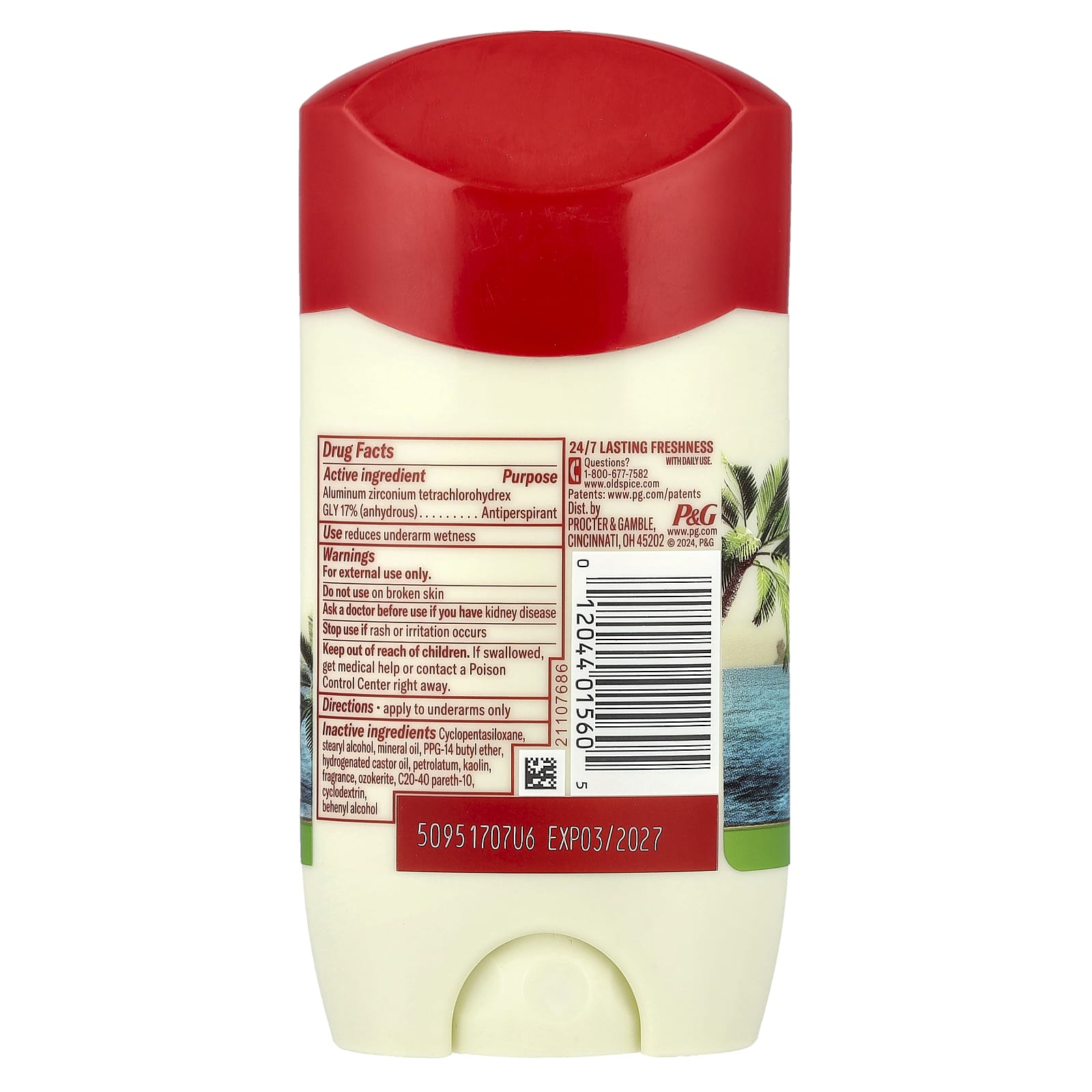 Антиперспирант Old Spice & Deodorant, оттенок Fiji, 73 г — фото 2