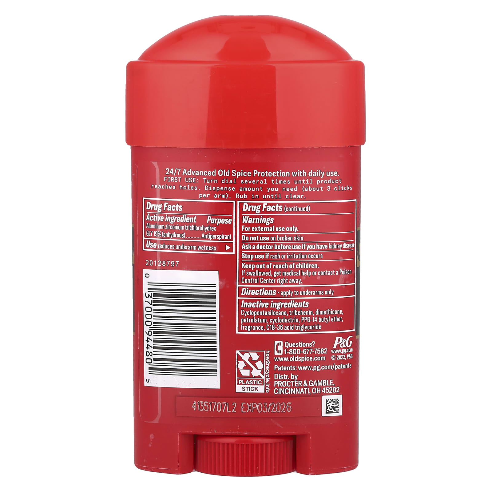 Антиперспирант Old Spice Sweat Defense Deodorant Soft Solid, оттенок Swagger, 73 г — фото 2