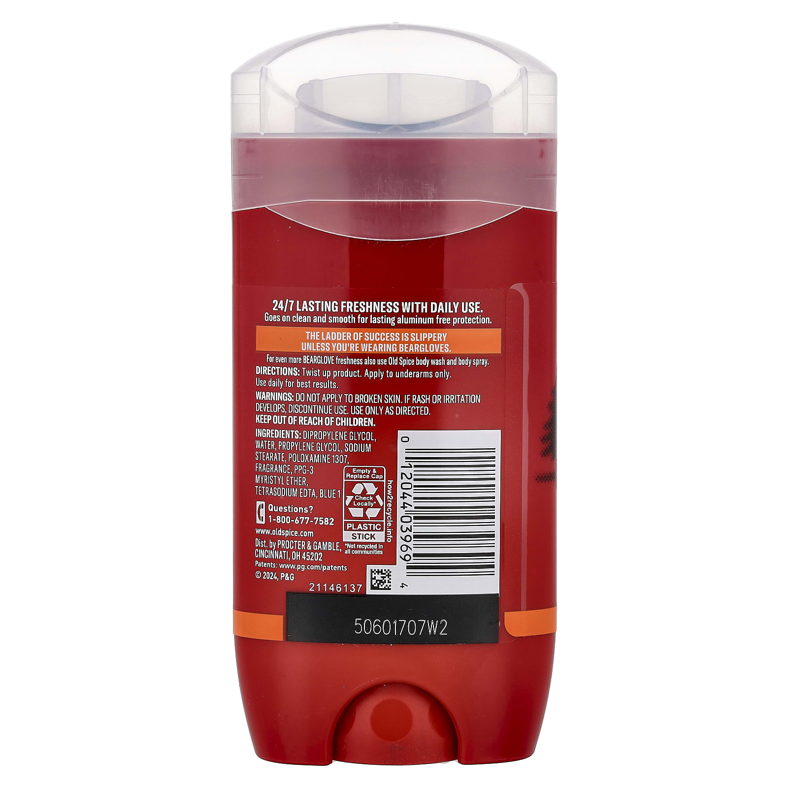 Дезодорант Old Spice Bearglove Stick Aluminum Free Crisp Orchard, 85 г, стик — фото 2