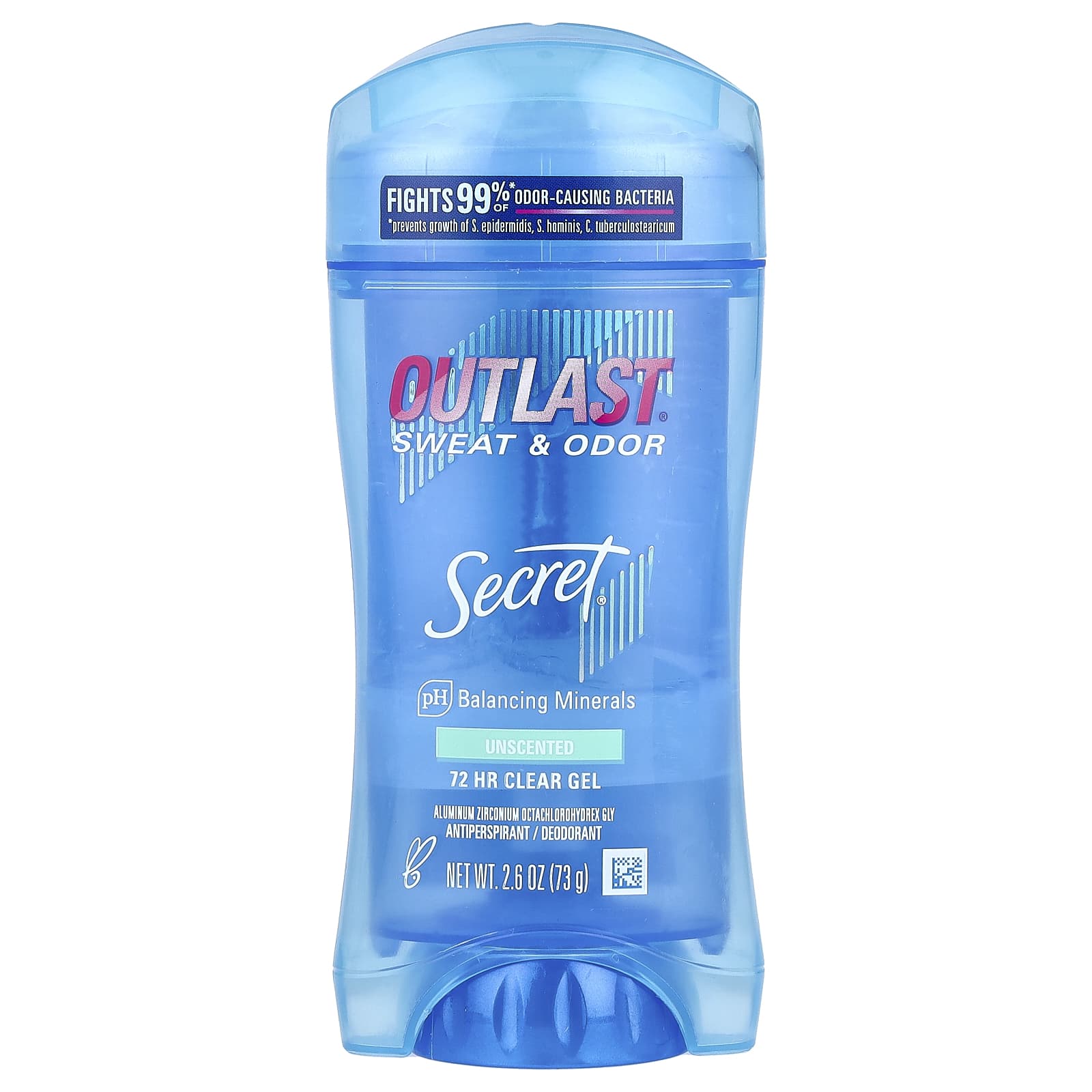 Антиперспирант Secret Outlast® Sweat & Odor Deodorant Clear Gel, без отдушки, 73 г, гель