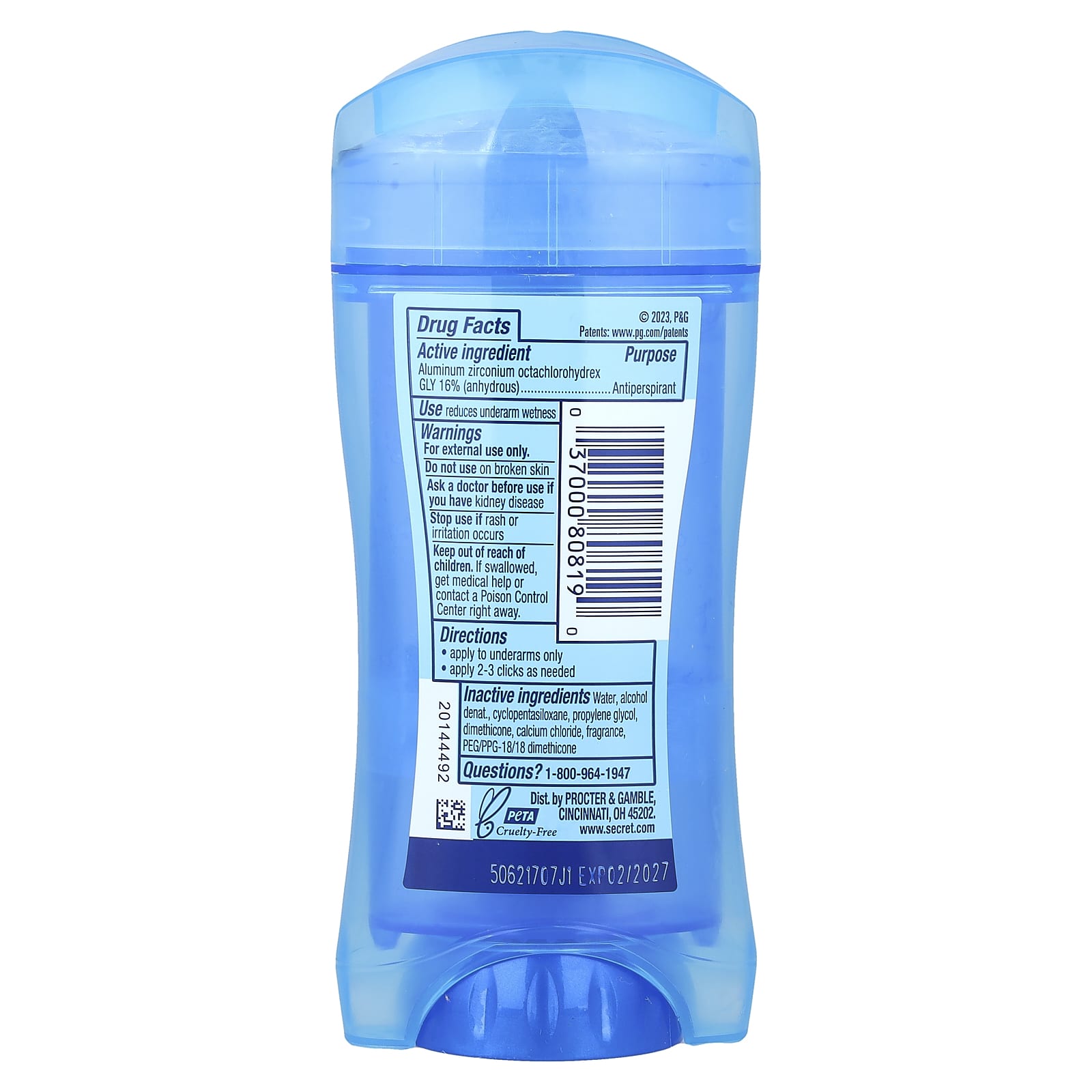 Дезодорант Secret Outlast® 72 Hr Clear Gel Protecting Powder, 73 г, порошок — фото 2