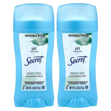 Антиперспирант Secret pH Balanced Invisible Solid /Deodorant Shower Fresh, 73 г, набор из 2 шт.