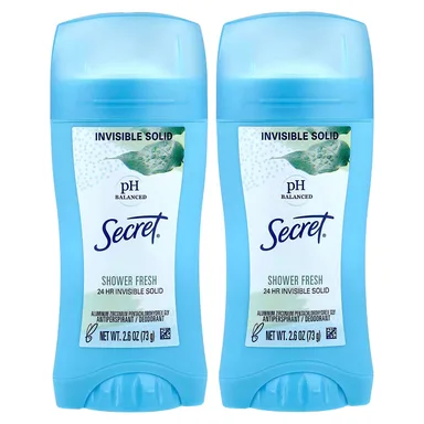 Фото товара: Антиперспирант Secret pH Balanced Invisible Solid /Deodorant Shower Fresh, 73 г, набор из 2 шт.