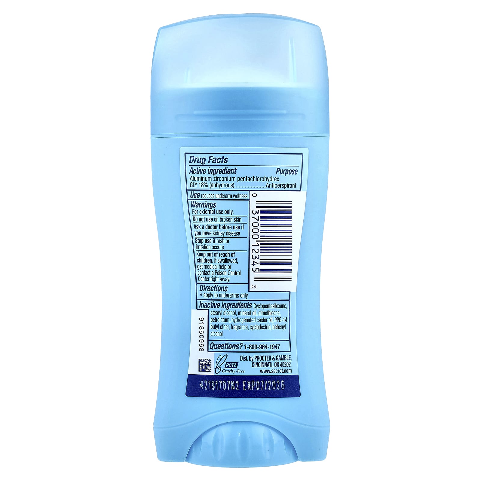 Антиперспирант Secret pH Balanced Invisible Solid /Deodorant Shower Fresh, 73 г, набор из 2 шт. — фото 2