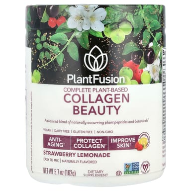 Коллаген PlantFusion Complete Plant Based Beauty, вкус Strawberry Lemonade, 162 г