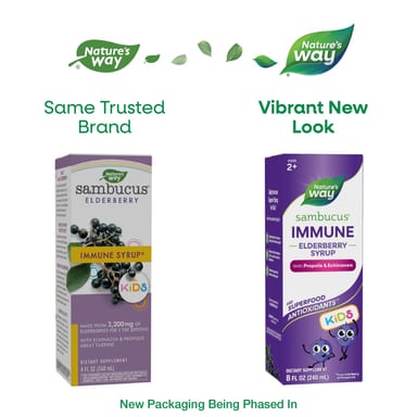 Бузина Nature's Way Sambucus® Immune Syrup, для детей от 2 лет, 240 мл
