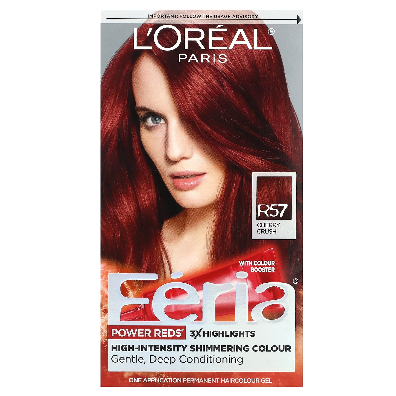 Краска для волос L'Oréal, 1 применение, R57 Cherry Crush