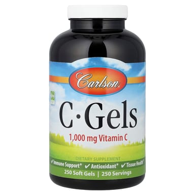 Витамин C Carlson C-Gels, 1000 мг, 250 мягких капсул