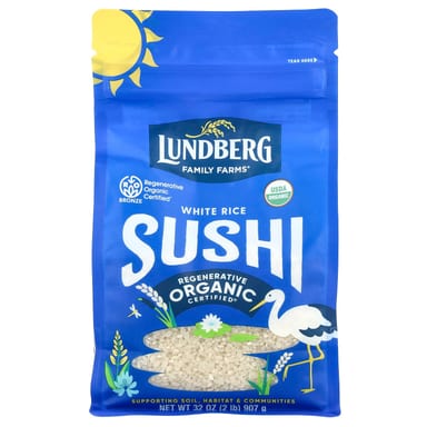 Рис Lundberg Organic White Sushi, 907 г