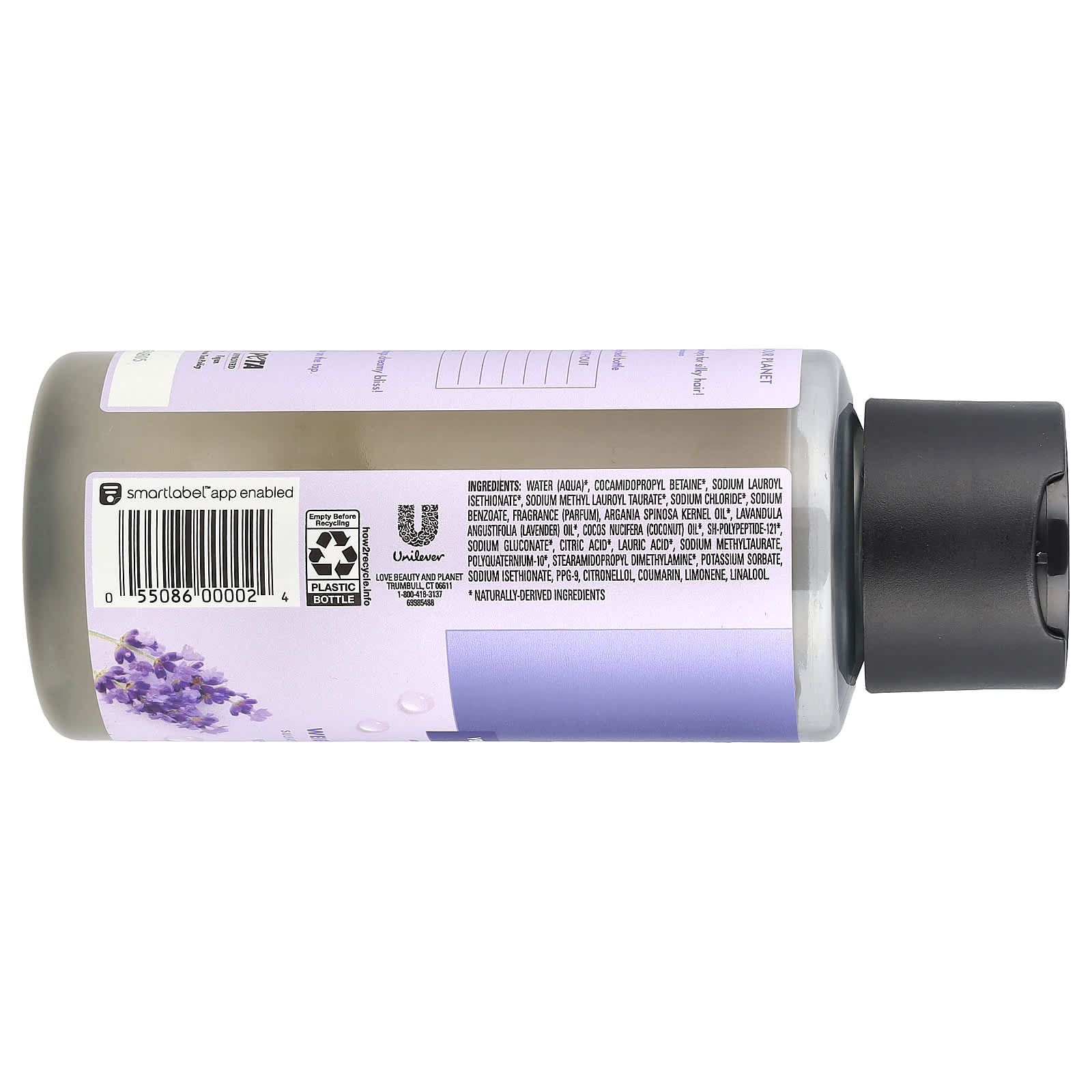 Аргановое масло Love Beauty and Planet Vegan Shampoo For Frizzy Hair & Lavender, 400 мл — фото 2