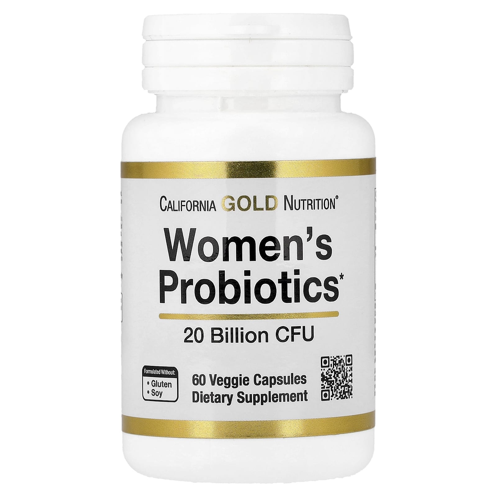 Бифидобактерии California Gold Nutrition Women's Probiotics with Probiotic Bacteria Blend lactis Lactobacillus acidophilus and Lactobacillus rhamnosus, 20 млрд КОЕ, 60 растительных капсул — фото 3