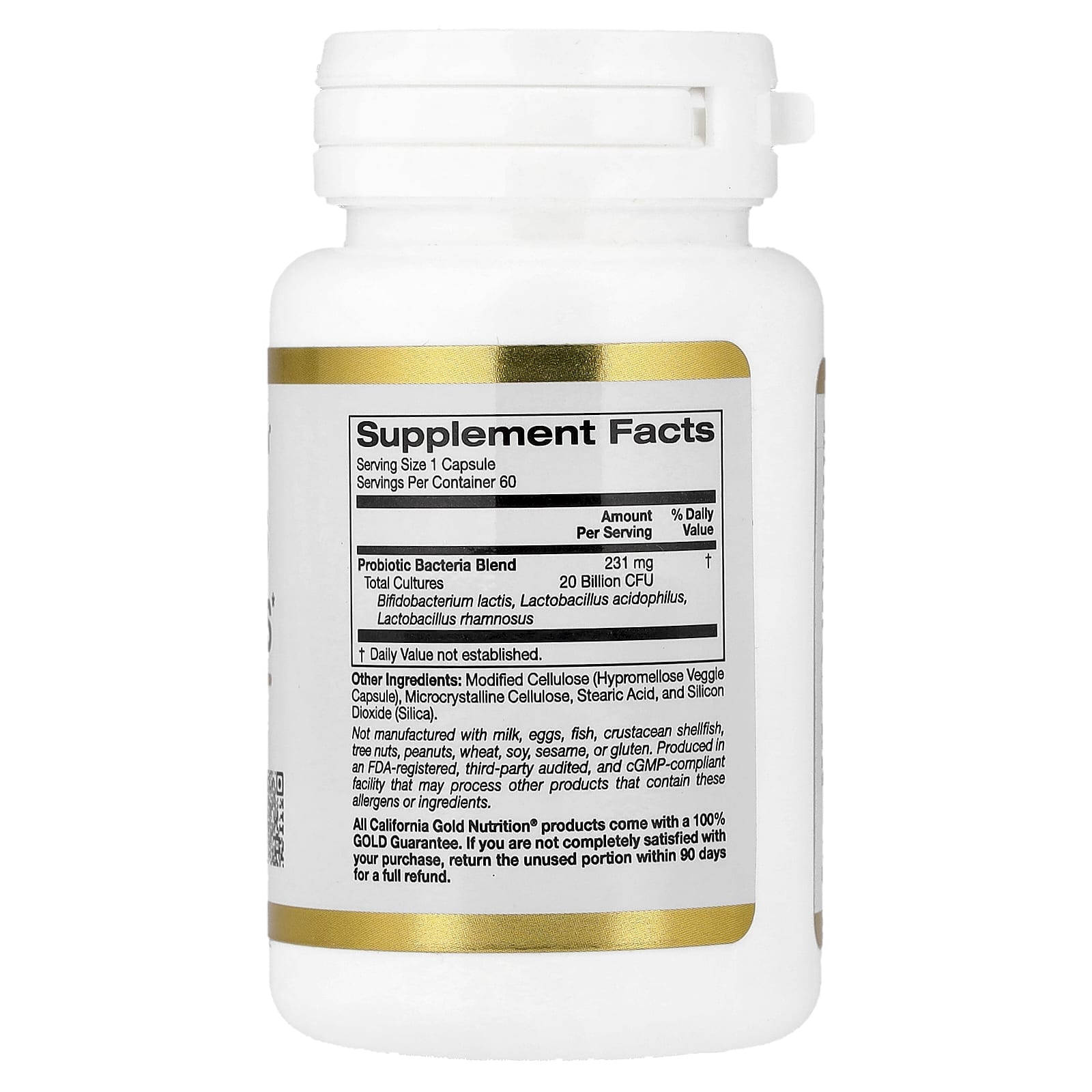 Бифидобактерии California Gold Nutrition Women's Probiotics with Probiotic Bacteria Blend lactis Lactobacillus acidophilus and Lactobacillus rhamnosus, 20 млрд КОЕ, 60 растительных капсул — фото 4