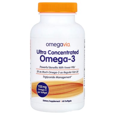 Омега-3 OmegaVia Ultra Concentrated, 1135 мг, 60 мягких капсул