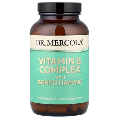 Комплекс витаминов B Dr. Mercola with Benfotiamine, 180 капсул