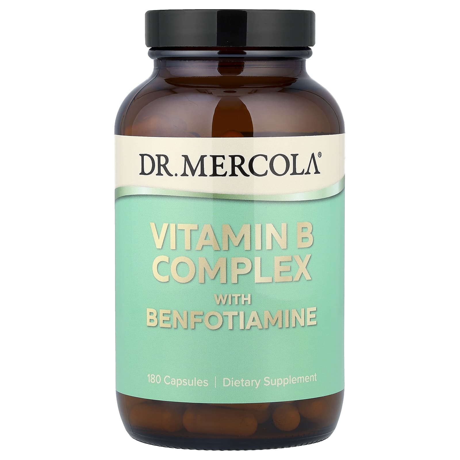 Комплекс витаминов B Dr. Mercola with Benfotiamine, 180 капсул