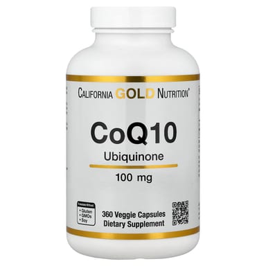 Коэнзим Q10 California Gold Nutrition USP Grade Ubiquinone, 100 мг, 360 растительных капсул
