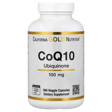 Фото товара: Коэнзим Q10 California Gold Nutrition USP Grade Ubiquinone, 100 мг, 360 растительных капсул