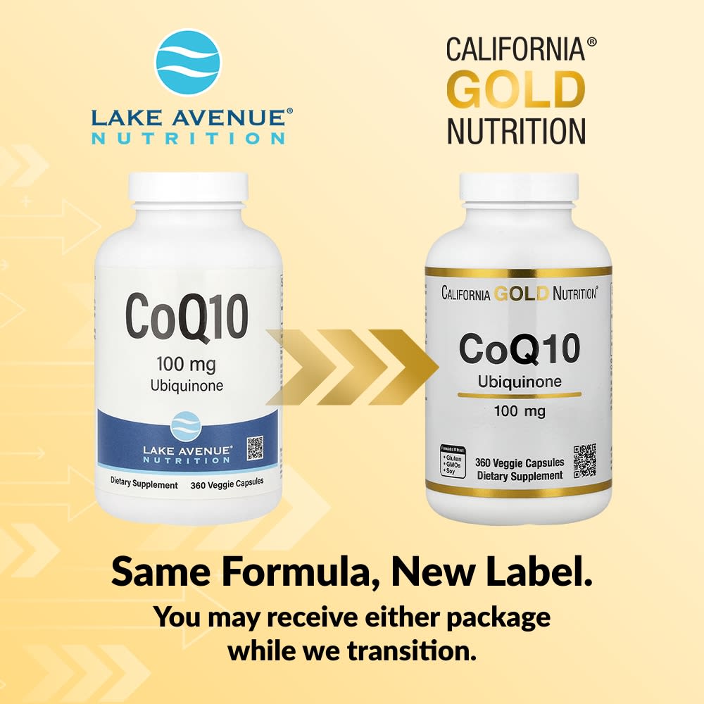 Коэнзим Q10 California Gold Nutrition USP Grade Ubiquinone, 100 мг, 360 растительных капсул — фото 5