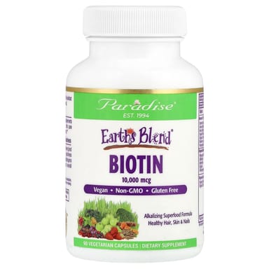 Биотин Paradise Herbs Earth's Blend®, 10000 мкг, 90 растительных капсул