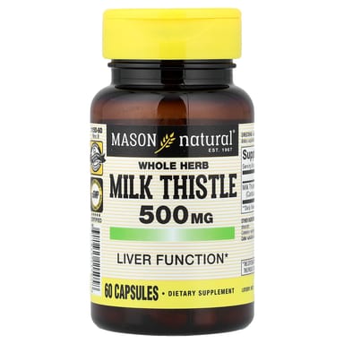 Расторопша Mason Natural Whole Herb, 500 мг, 60 капсул