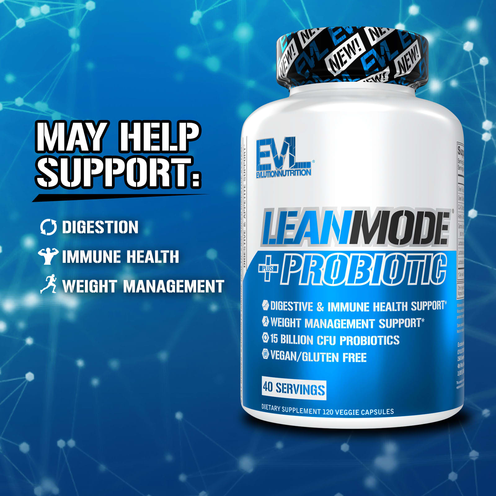 Пробиотик EVLution Nutrition LeanMode, 120 растительных капсул — фото 3